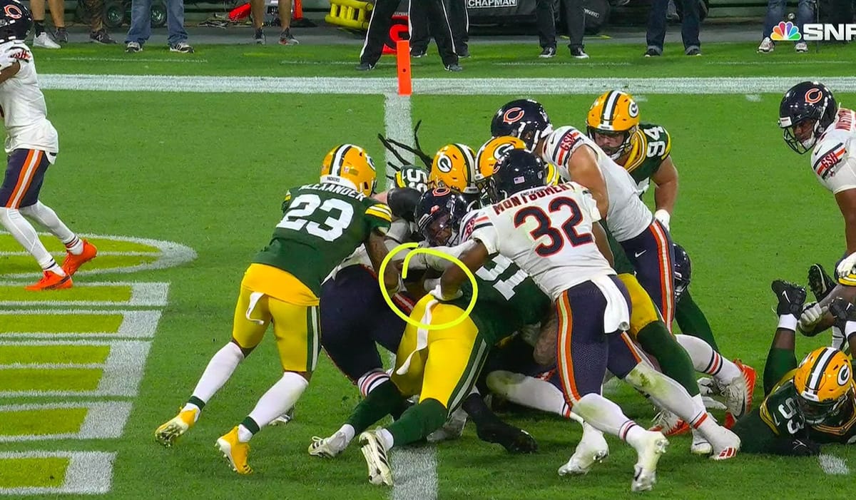 Bears fall an inch (and a mile) short of the Packers